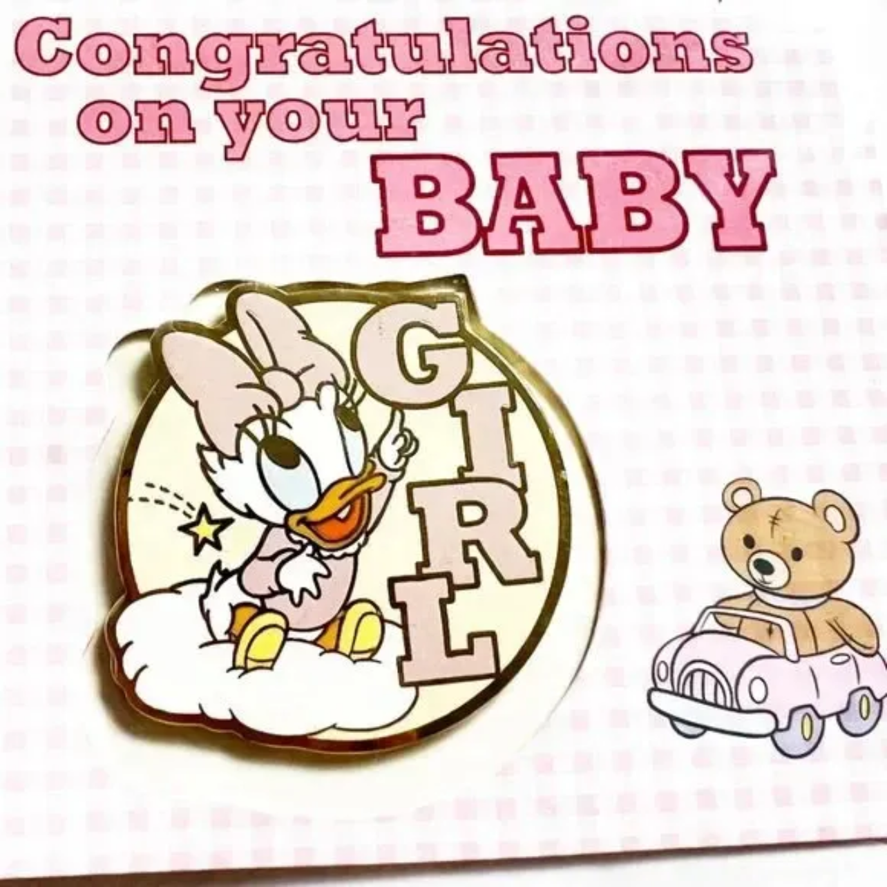 Disney Cast Exclusive Baby Girl Congratulations Disney Card & Pin – The ...