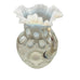 Vintage Fenton French Opalescent Glass Coin Dot Ruffled Pitcher