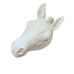 Glazed White Ceramic Glass Eyes Horse Head Wall Mount