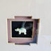 Vintage Ross & Cleo Southwestern Shadow Box Animals Stone Wooden Frame