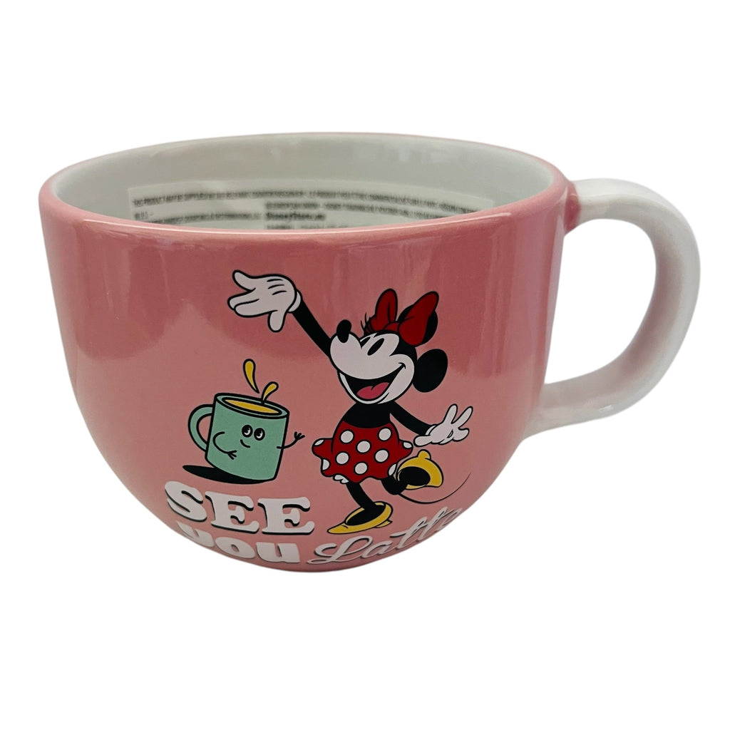 Disney Parks Minnie Mouse Morning See You Latte! Pink Coffee Mug