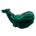 Carved Malachite Whale Figurine Made in Zaire