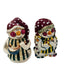 Vintage Blue Sky Heather Goldminc Gingerbread  Snowman Salt Pepper Shakers