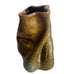 Vintage George Ohr? Style Expresso Glazed Earthenware Vase