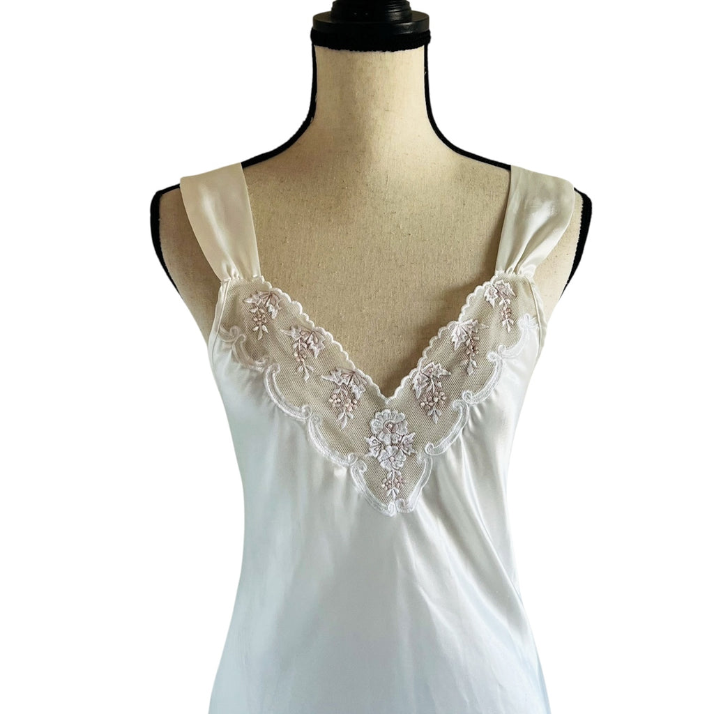 Vintage Val Mode Lace Detail Full Slip Dress Lingerie Vintage Val Mode Lace Detail Full Slip Dress Lingerie
