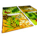 Vintage J Brinley Botanical Art Glass Hot Plate Tiles