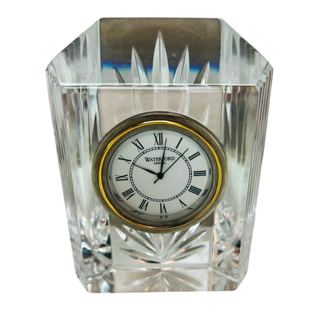 Vintage Waterford Crystal Ireland Colonnade Desk Clock
