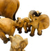 Vintage Guido Cacciapuoti Elephant Figurine Italy Signed Ceramic Porcelain 4PC