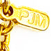 PJM Cross Pendent Faux Gemstone  Link Chain Necklace