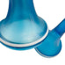 Dugan Diamond Celeste Blue Glass Enameled White Trim Candle Holders