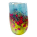 Robert Held Art Red Poppies Amber Blue Glass Signed Vase