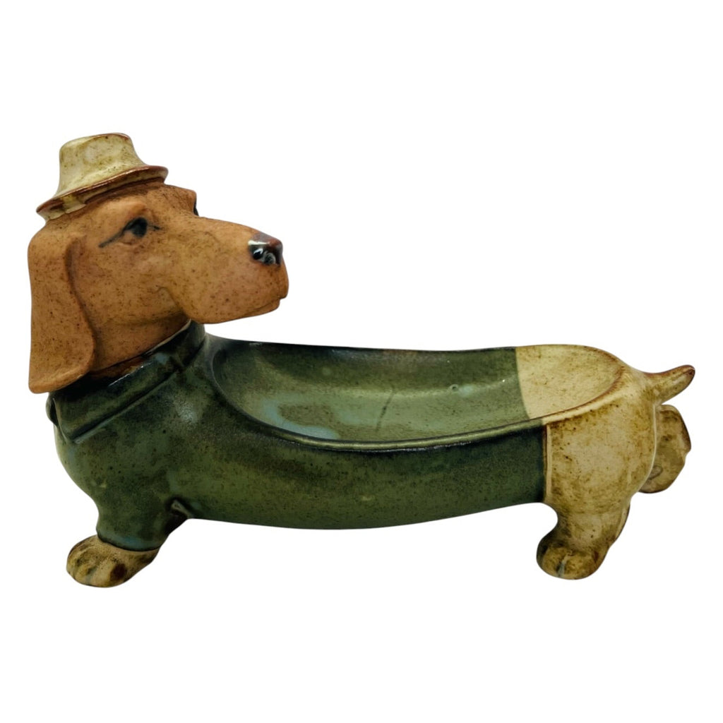 Vintage Dachshund Wiener Dog Trinket Dish Figurine