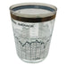 Vintage Cera 10 Year Dow Jones Industrial Average Glass Cup (1958-1968)