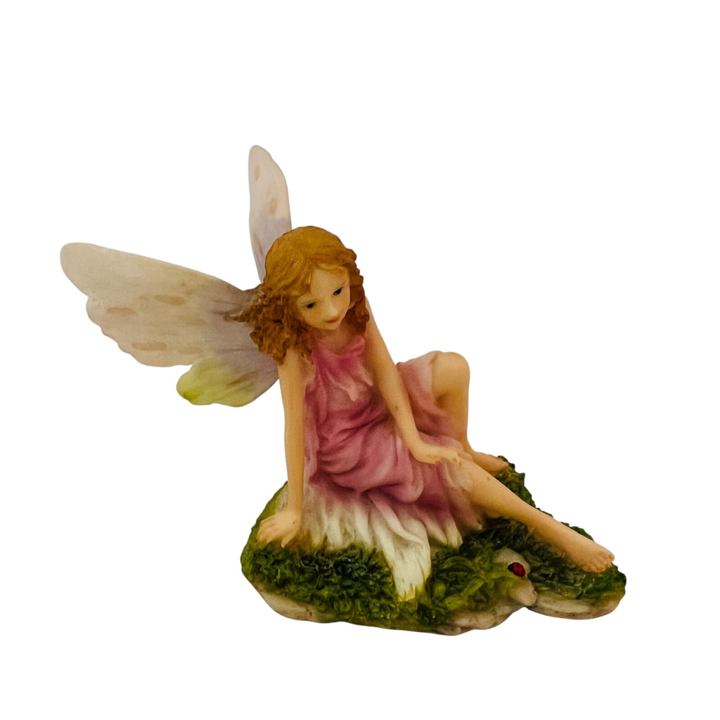 Summit Collection Fairy with Butterfly Wings & Ladybug Figurine