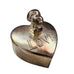 Vintage Snoopy Peanuts Heart Shaped LOVE Trinket Ring Box Silver Plated 1966