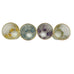 Colored Glass Shot Glasses with Gold Rim Set of 4