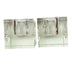 Vintage OLEG CASSINI Crystal Square Votive Holder Signed -Pair