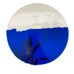 Round Fused Glass Ocean Surf Scene Art Decor
