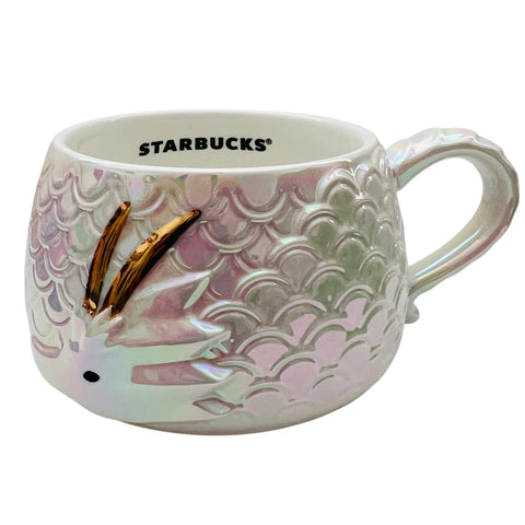 Starbucks Dragon Lunar New Year White Iridescent Pearlized 2024 Mug