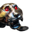 Vintage Bronzed Rustic Red Jeweled Eye Panther Signed Will P. Sculpture Figure