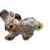 Vintage Chinese White Cloisonne Copper Brass Enamel Dog Figurine Statue