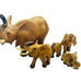 Vintage Guido Cacciapuoti Elephant Figurine Italy Signed Ceramic Porcelain 4PC