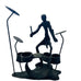 Vintage Iron Steampunk Black Drummer Sculpture