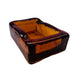 Vintage Mid Century Modern Heavy Amber Art Glass Ashtray