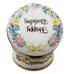 Vintage Falcon Bone China Happy Birthday England Staffordshire Trinket Box
