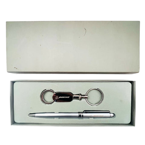 BOEING Aircraft Company Pen and Keychain Gift Set