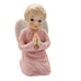 Vintage 1994 Lefton China Hand Painted Pink Praying Angel Figurine