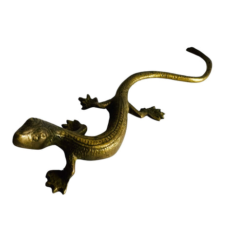 Vintage Brass Reptile Lizard Decoration Figure
