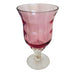 George BORGFELDT Liza Cranberry Optic Clear Twisted Stem Flared Bowl