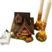 Vintage 2001 Dept 57 Village Thanksgiving Lighted House Set of 5