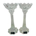 Mikasa Clear Crystal Royal Crown Candle Slovenia Holders -Pair