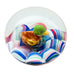 Vintage Duck Decoy Art Glass Round Paperweight