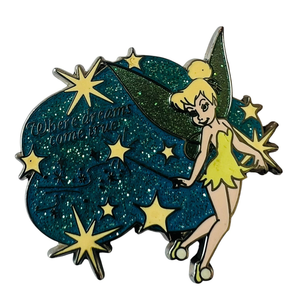 Disney Tinker Bell Where Dreams Come True Blue Sparkle Stars Pin