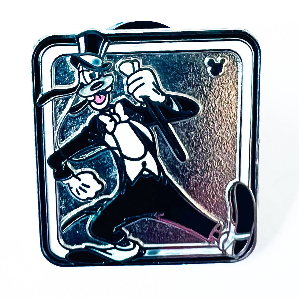 Disney Goofy Wearing A Black And White Tuxedo Lanyard Hidden Mickey Pin