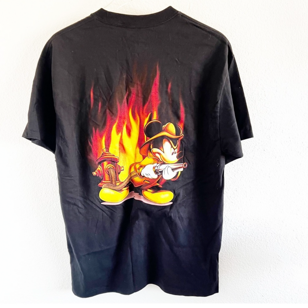 Walt Disney World Magic Kingdom Mickey Mouse Firefighter Shirt The Stand Alone