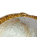 Vintage Textured Glass Bowl Glacier Pebble Gold Trim Edge Plates Set of 6