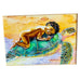 William & Zimmer The Turtle Nap Hawaiian Child Wood Framed