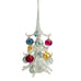 Vintage Art Glass Holiday Christmas Tree with Multicolor Ornaments
