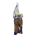 Vintage Murano Art Glass Shimmer Gold and Blue Elephant Figurine