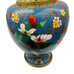 Vintage Floral Blue Cloisonné Vase