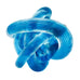 Vintage Blue Rope Knot Ribbed Twist Braid Rope Art Glass Sculpture Paperweight