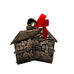 Santa Express Pewter Double Sided Barn Ornament