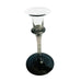 Vintage Purple Black Swirl Candle Stick Glass Holder