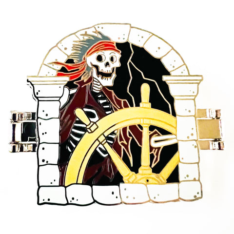 Disney Pirates Of The Caribbean Skeleton Parrot Prison Dog Z-Fold Pin