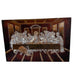 Vintage Mid Century Mother of Pearl Inlaid Jesus Last Supper Resin Plaque Wall