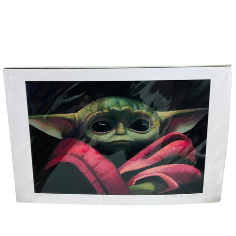 Cliff Wassmann Star Wars Baby Yoda Reproduction Print  Matte Paper 37/100 Wall Art